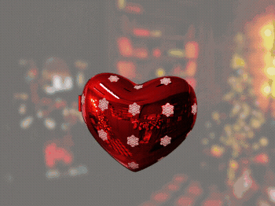 A Heart Shaped Ornament With A Coyote Wearing A Santa Hat Says Merry Christmas Wile E Coyote GIF