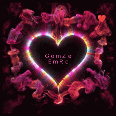 Heart With Gamze Emre Written GIF