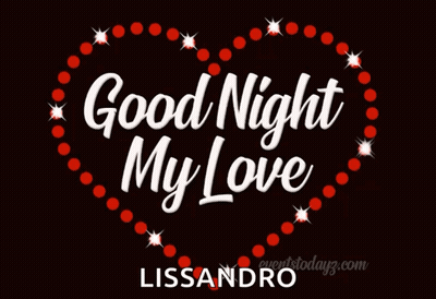 A Heart With The Words Good Night My Love Written Inside Of It GIF