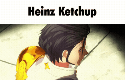 A Heinz Ketchup Advertisement With A Man In A Cowboy Hat GIF