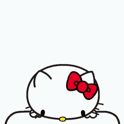 A Hello Kitty Sleeping On A Pink Blanket With The Words Good Night Written Above Her GIF