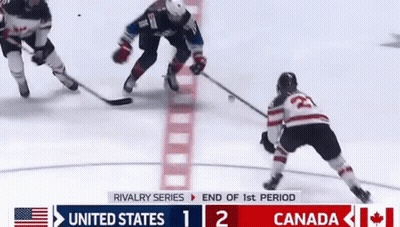 A Hockey Game Between United States And Canada GIF