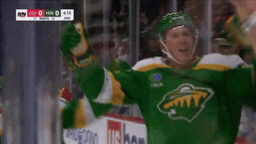 A Hockey Game Is Being Played And The Score Is 0 To 0 GIF