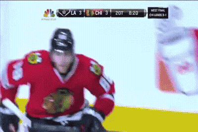 A Hockey Game Is Being Played And The Score Is 3 To 2 GIF
