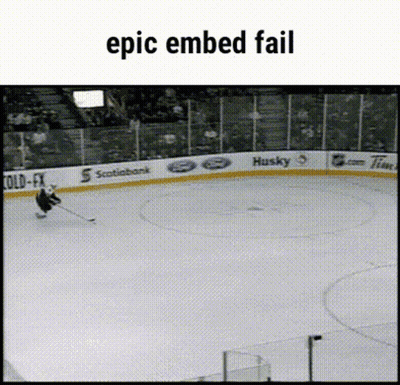A Hockey Game Is Being Played In A Stadium With The Words Epic Embed Fail Above It GIF