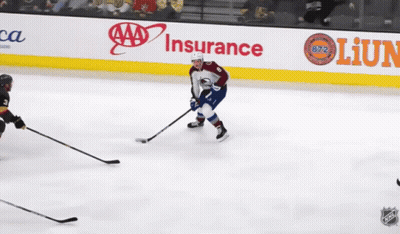 A Hockey Game Is Being Played In Front Of A Aaa Insurance Sign GIF