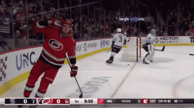 A Hockey Game Is Being Played In Front Of A Banner That Says Vector Security GIF