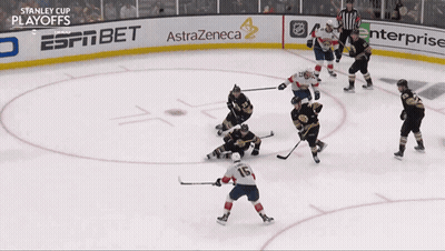 A Hockey Game Is Being Played In The Stanley Cup GIF
