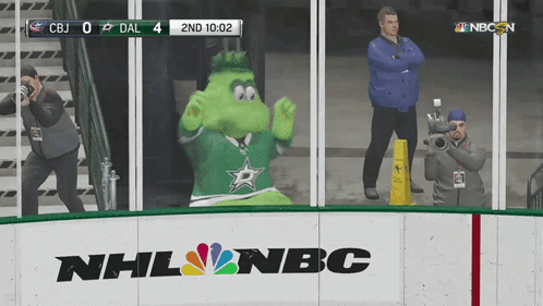 A Hockey Game Is Being Played On Nbc GIF