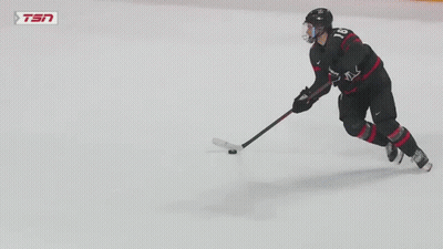 A Hockey Game Is Being Played With A Tsn Logo On The Ice GIF
