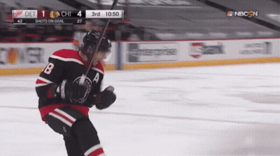 A Hockey Game Is Being Shown On Nbc GIF
