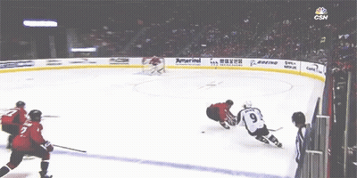 A Hockey Game Is Being Shown On Nbc GIF