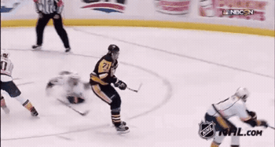 A Hockey Game Is Being Shown On Nbc On The Screen GIF