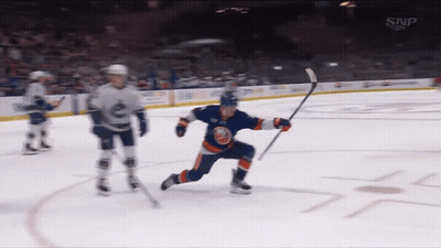 A Hockey Game Is Being Shown On Snp Television GIF
