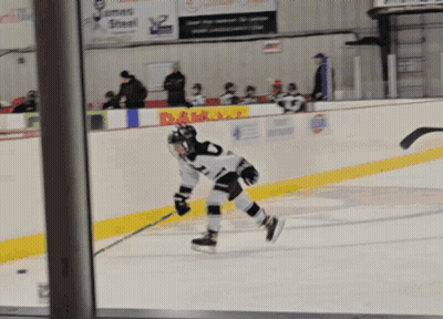 A Hockey Player In A White Jersey With The Number 2 On It Is Skating On The Ice GIF