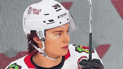 A Hockey Player Wearing A Helmet That Says Ccm GIF