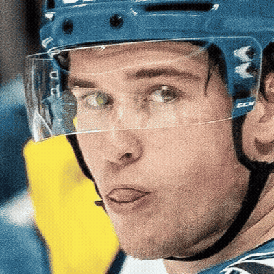 A Hockey Player Wearing A Helmet That Says Ccm GIF