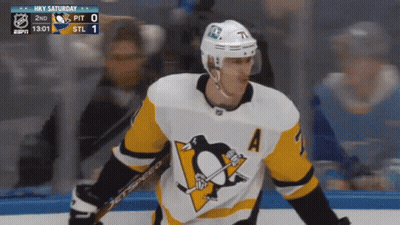 A Hockey Player Wearing A Jersey That Says A On It GIF