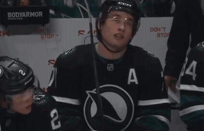 A Hockey Player Wearing A Jersey That Says A On It GIF
