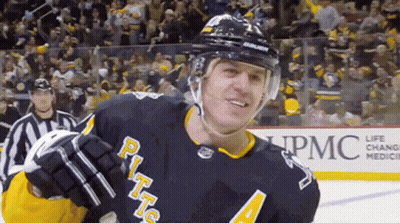 A Hockey Player Wearing A Jersey That Says Pittsburgh GIF