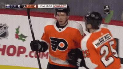 A Hockey Player Wearing A Jersey With The Number 23 On It GIF