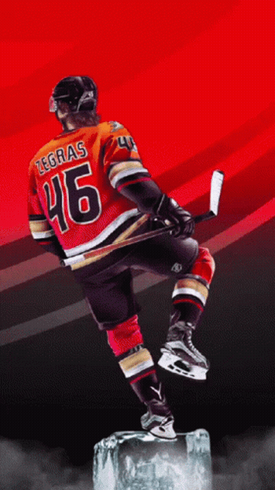 A Hockey Player Wearing A Number 46 Jersey GIF