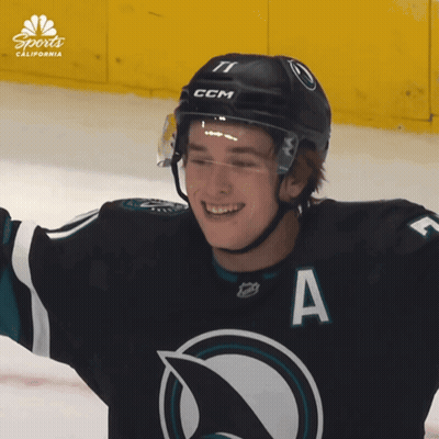 A Hockey Player With The Letter A On His Shirt GIF