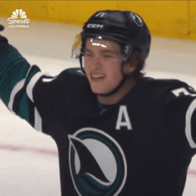 A Hockey Player With The Letter A On His Shirt GIF