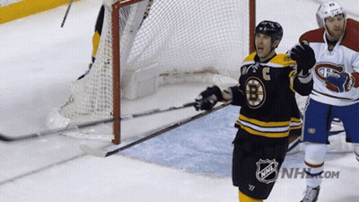 A Hockey Player With The Letter B On His Jersey Stands On The Ice GIF