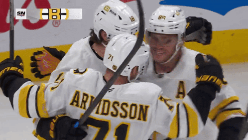 A Hockey Player With The Name Arydsson On The Back Of His Jersey GIF