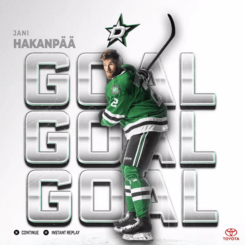 A Hockey Player With The Name Jani Hakanpaa GIF