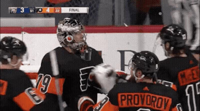 A Hockey Player With The Name Provorov On His Jersey GIF