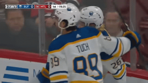 A Hockey Player With The Name Tuch On The Back Of Their Jersey GIF