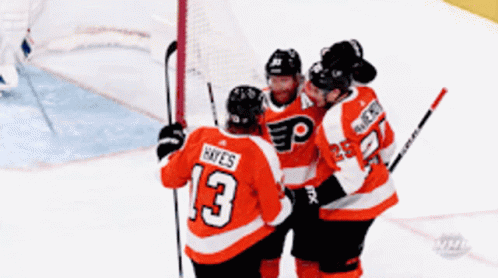 A Hockey Player With The Number 13 On Their Jersey GIF