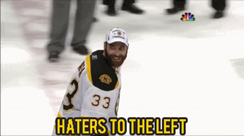 A Hockey Player With The Number 33 On His Jersey Is Standing On The Ice GIF