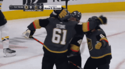 A Hockey Player With The Number 61 On Their Jersey GIF