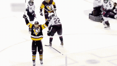 A Hockey Player With The Number 7 On His Jersey Is Kneeling On The Ice GIF