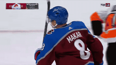 A Hockey Player With The Number 8 On His Jersey GIF