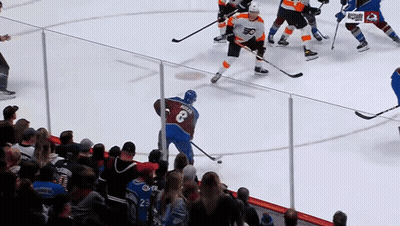 A Hockey Player With The Number 8 On Their Back GIF