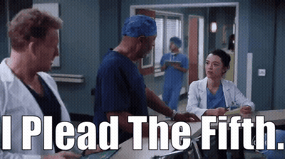 A Hospital Scene With The Words I Plead The Fifth Written On The Bottom GIF
