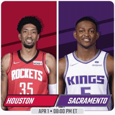 A Houston Rockets Player And A Kings Player Are Shown GIF