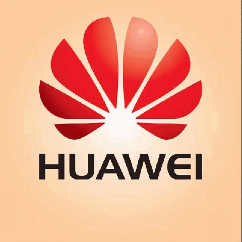 A Huawei Logo With #Imwithhuawei Written Underneath It GIF
