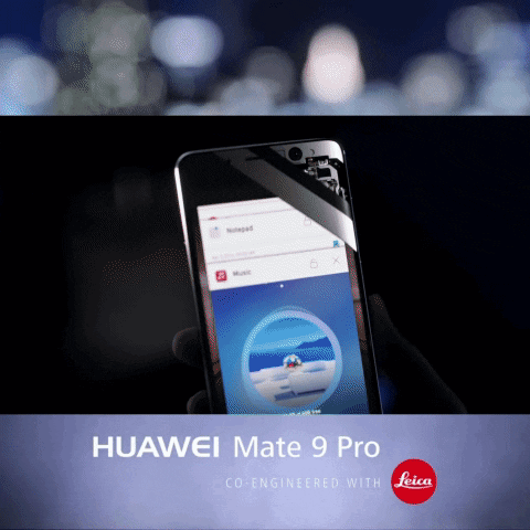 A Huawei Mate 9 Pro Is Being Held By A Person GIF