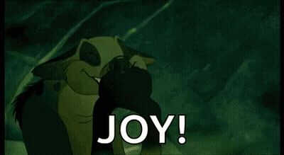 A Hyena From The Lion King Is Smiling And Saying Joy ! GIF