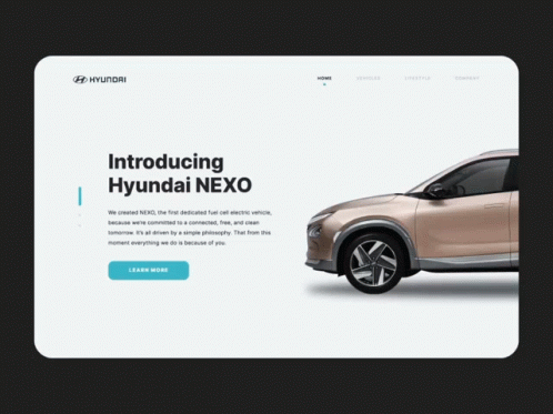 A Hyundai Website Shows A Hyundai Nexo GIF