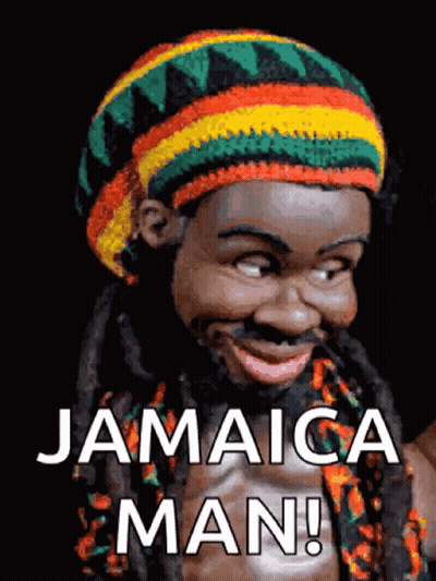 A Jamaican Man With Dreadlocks And A Knitted Hat GIF
