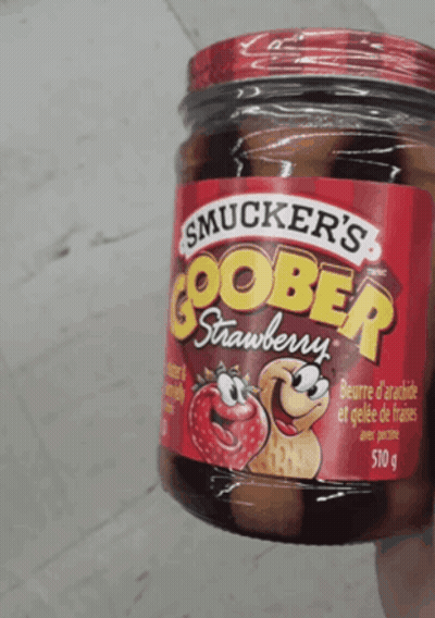 A Jar Of Smucker 'S Goober Strawberry GIF