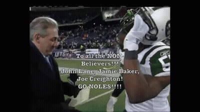 A Jets Football Player Is Being Interviewed By A Reporter GIF