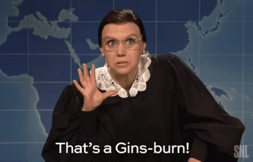 A Judge Says That 'S A Gins-Burn On Snl GIF