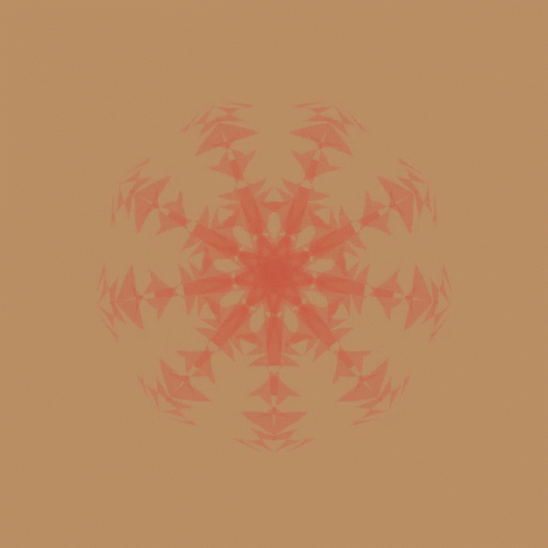 A Kaleidoscope Of Blue And Brown Circles On A Tan Background GIF